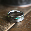 The Da Vinci- Tungsten & Abalone Shell Men's Wedding Ring | Madera Bands