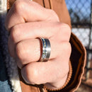The Da Vinci- Tungsten & Abalone Shell Men's Wedding Ring | Madera Bands