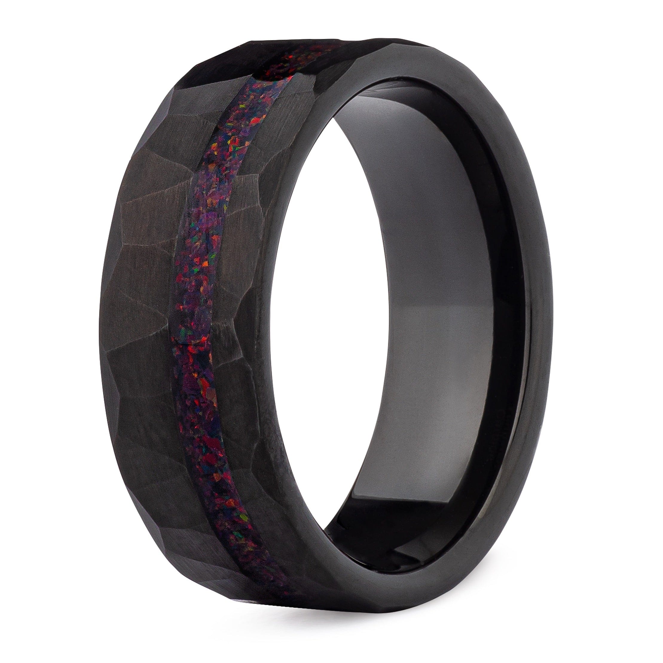 The Gambit- Black Tungsten Men's Wedding Band | Madera Bands
