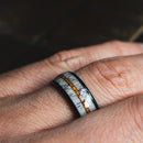 The Hunter- Deer Antler Wood & Tungsten Men’s Wedding Rings | Madera Bands