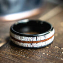 The Hunter- Deer Antler Wood & Tungsten Men’s Wedding Rings | Madera Bands