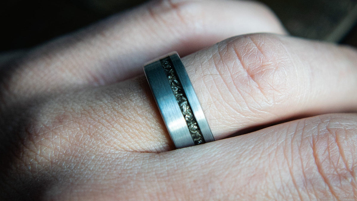 Men's Silver Tungsten Wedding Bands | The Han | Madera Bands