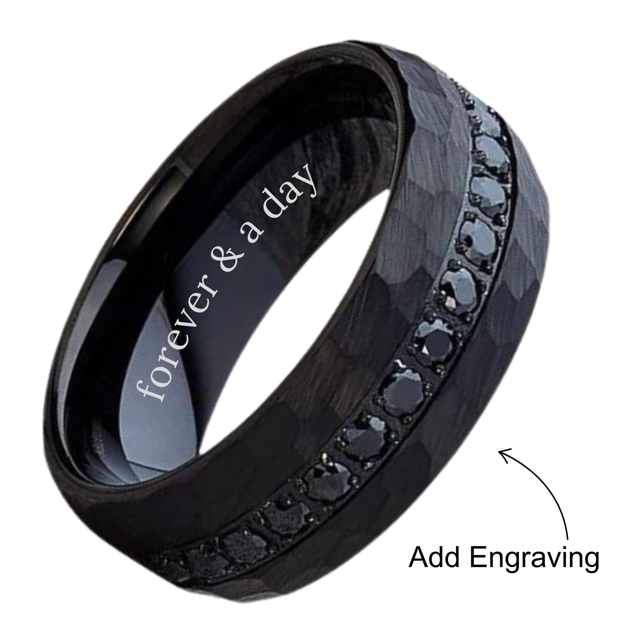 Black Tungsten Men's Wedding Band | The Black Panther | Madera Bands