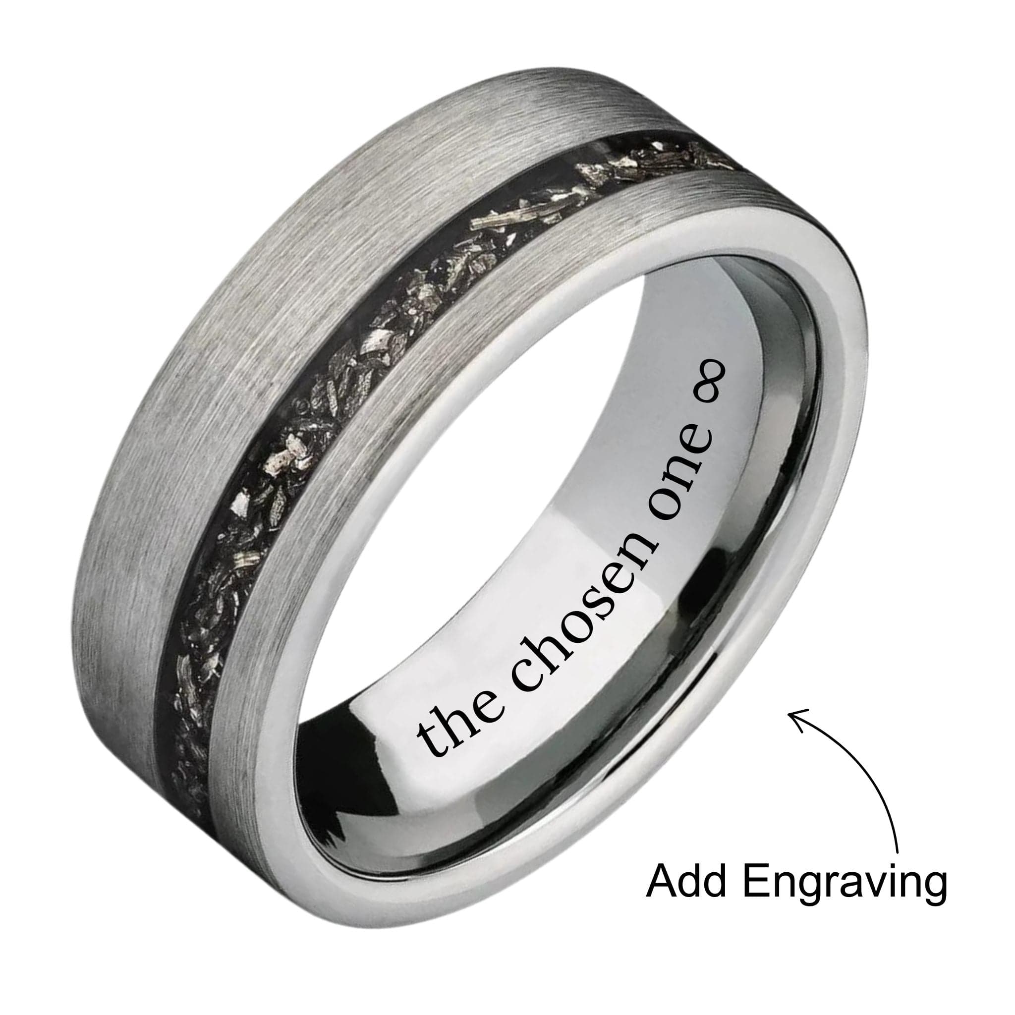 Men's Silver Tungsten Wedding Bands | The Han | Madera Bands
