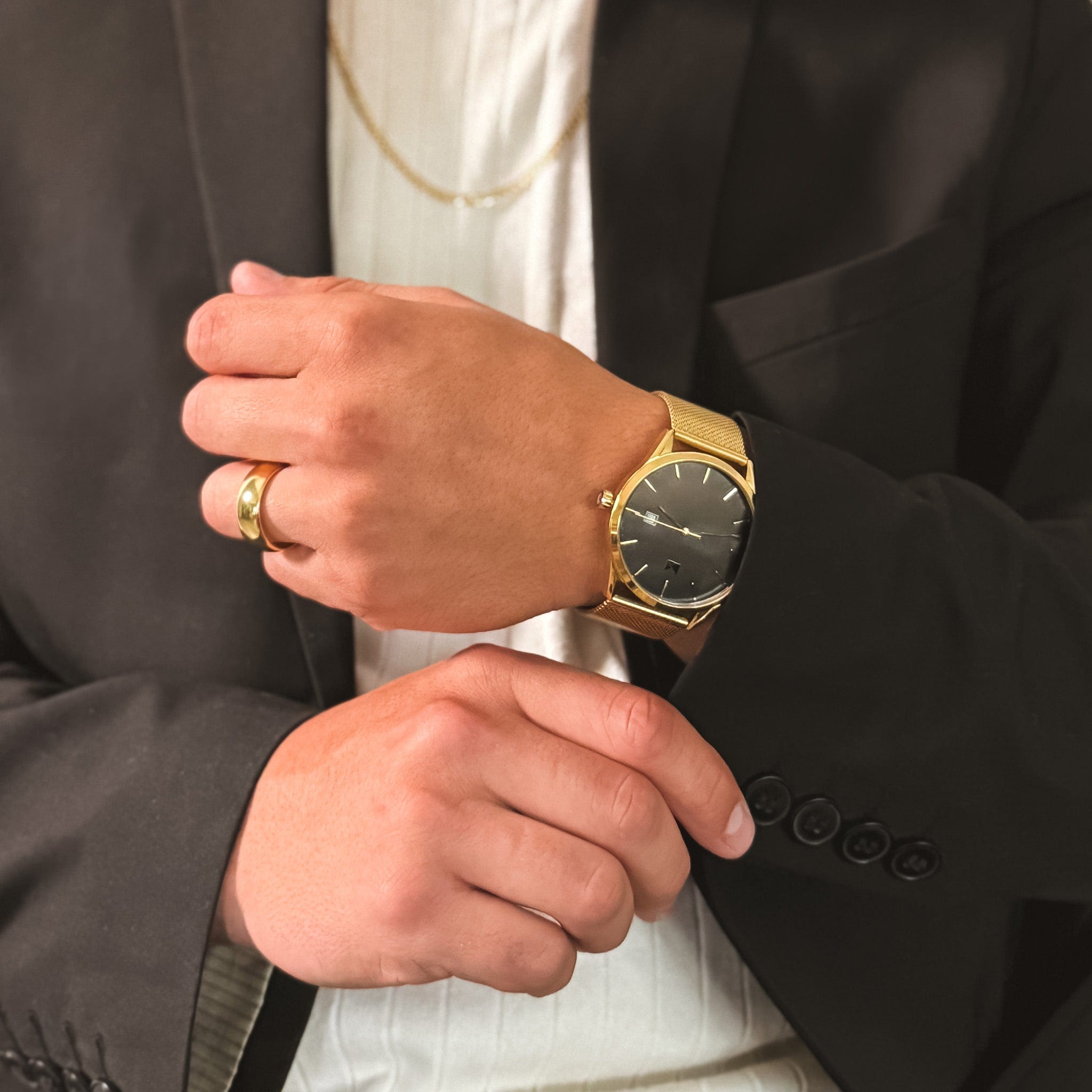 14k Gold Men's Watch | The Prestige | Shop Madera Bands