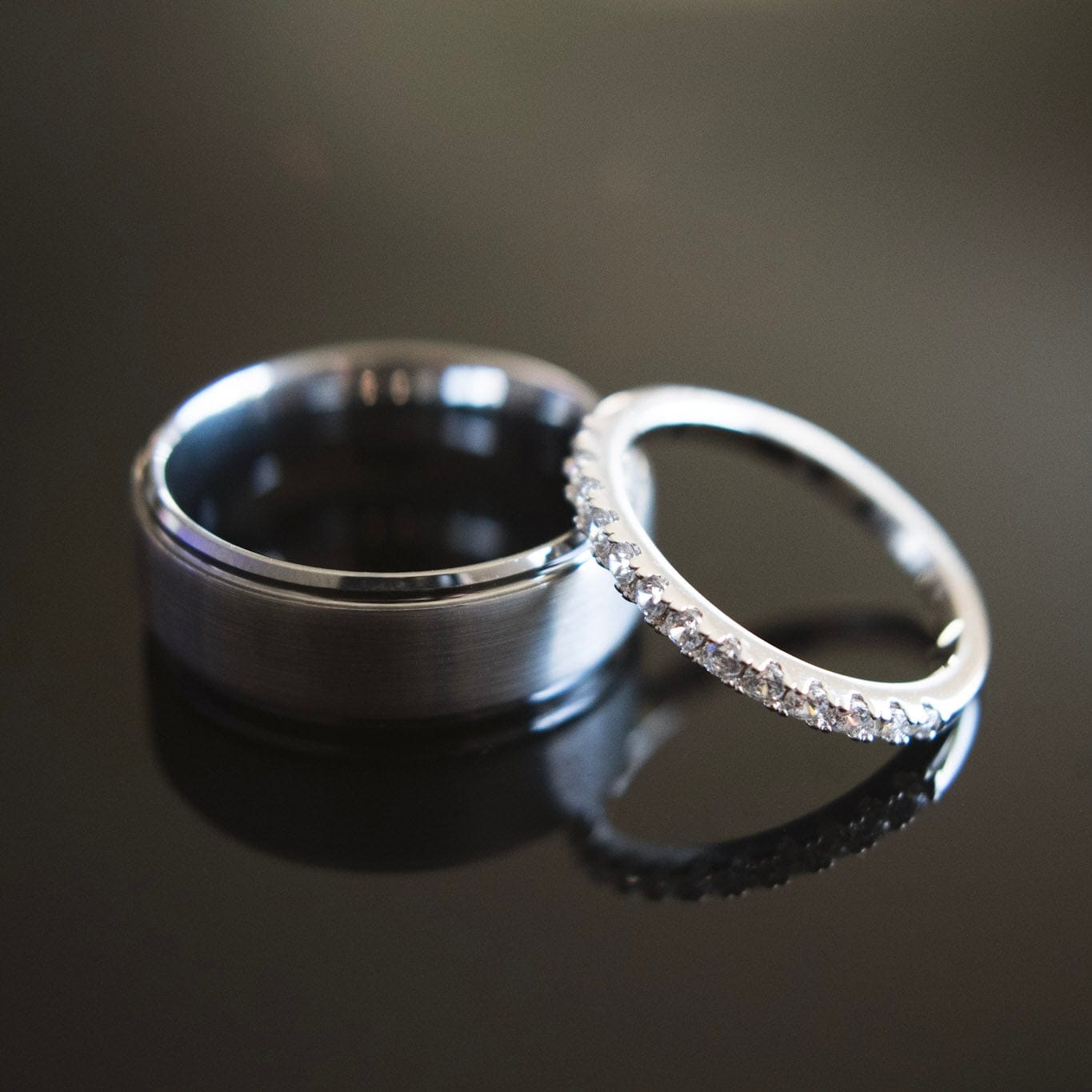 Silver Wedding Rings for Couples | The Sinatra & Emma | Matching