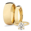 Diamond 3-piece his and hers wedding ring set