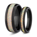 The Beast & Beauty 2.0 matching opal wedding bands