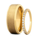 The Executive & Emma Gold matching yellow gold wedding bands