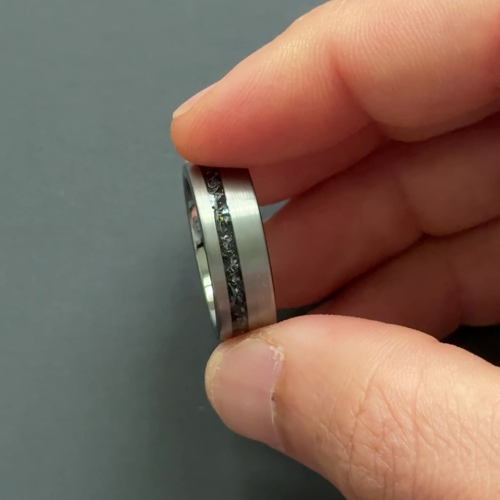 The Han & Leia- Couples Meteorite Tungsten His & Hers Wedding Rings |  Madera Bands