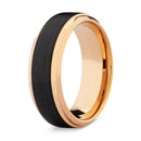 rose gold and black wedding band