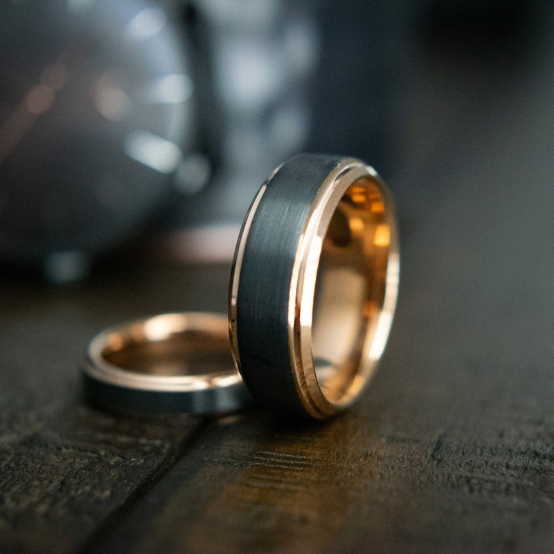 Men's Diamond Wedding Ring 8mm in 14K Gold Size 10