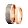 rose gold matching wedding bands