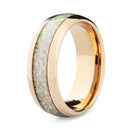 rose gold opal wedding band