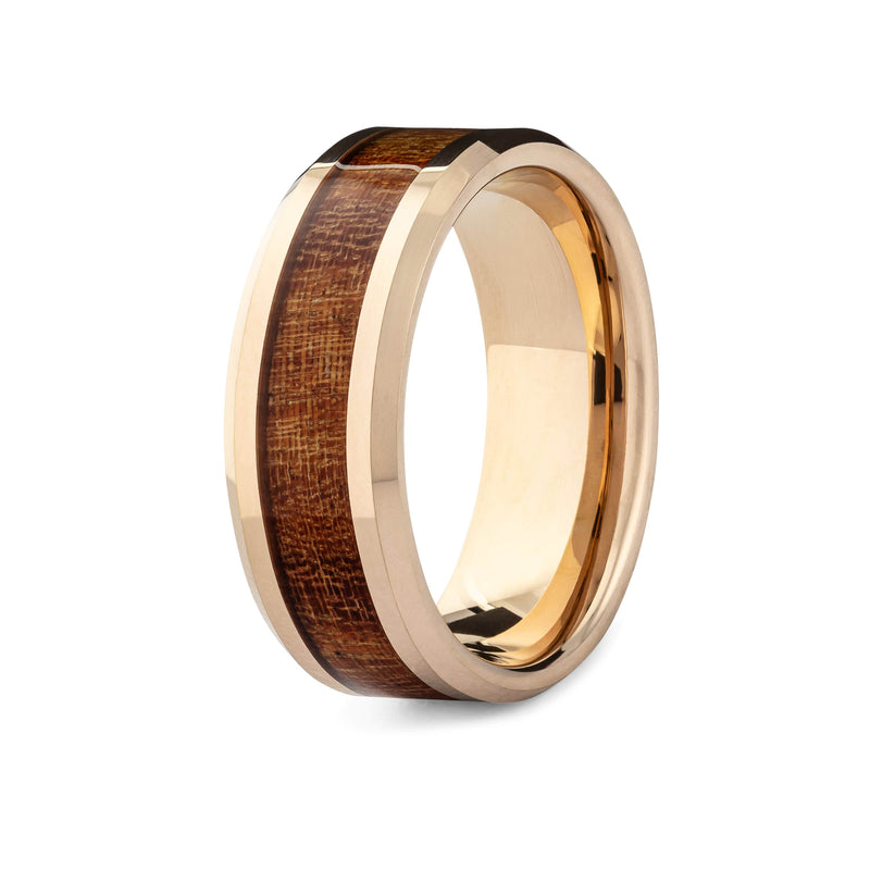 The Aiden- Rose Gold Tungsten Men's Wedding Ring | Madera Bands