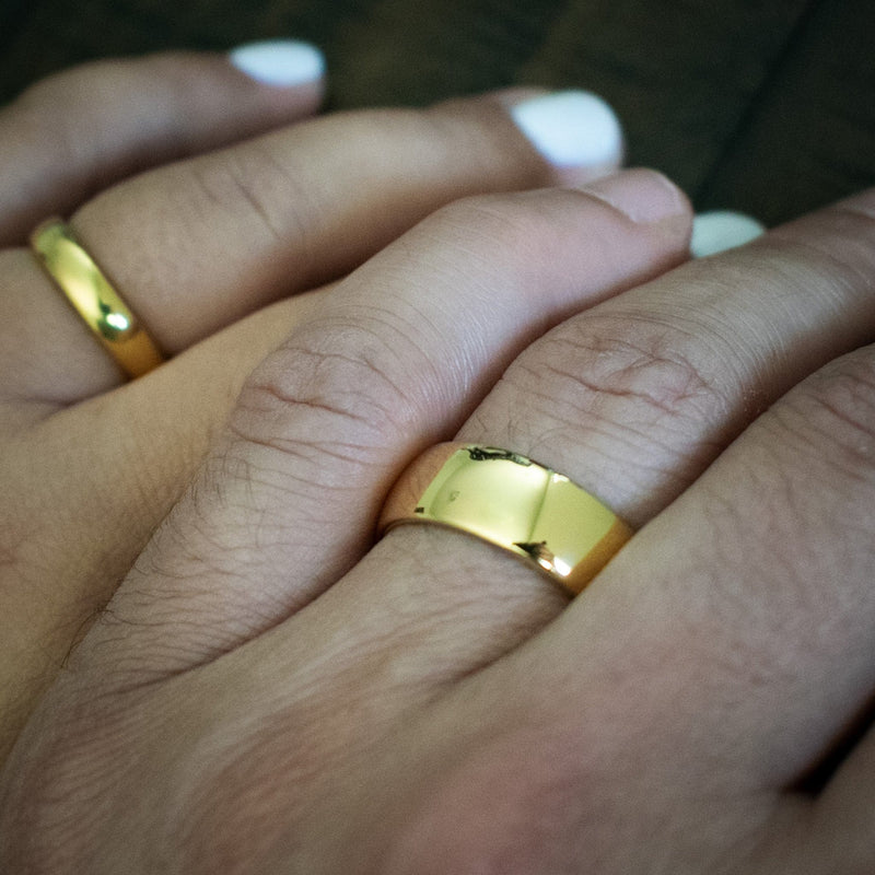 The Classic 14K- Yellow Gold Men’s Wedding Band | Madera Bands