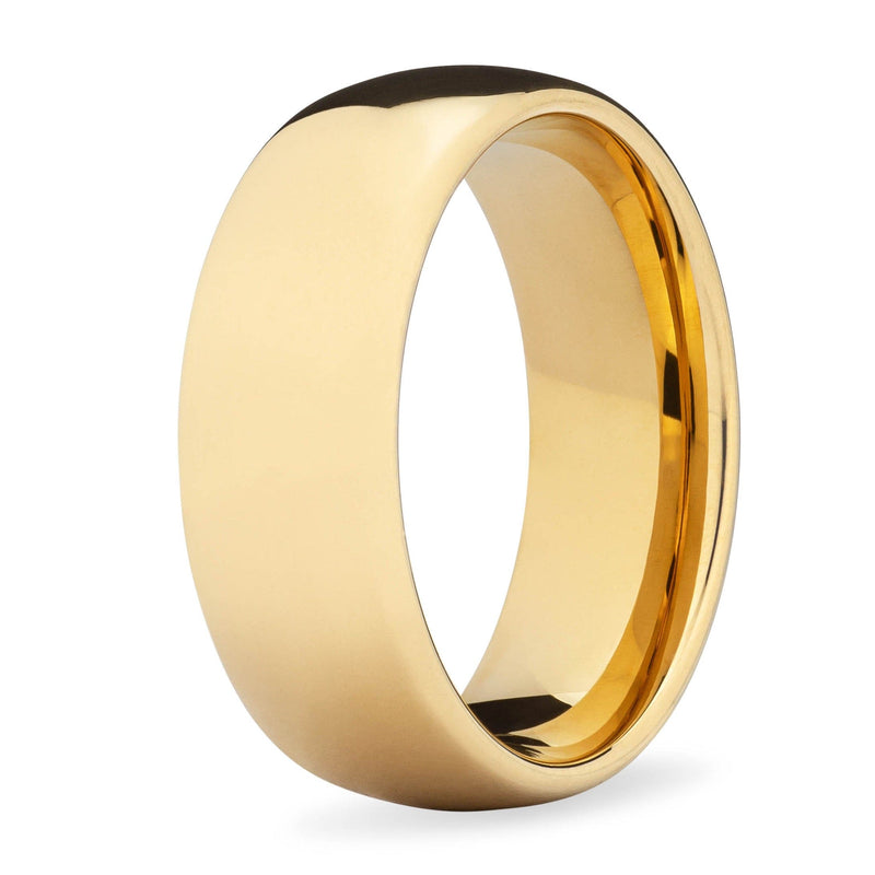 The Classic 14K- Yellow Gold Tungsten Men’s Wedding Ring | Madera Bands