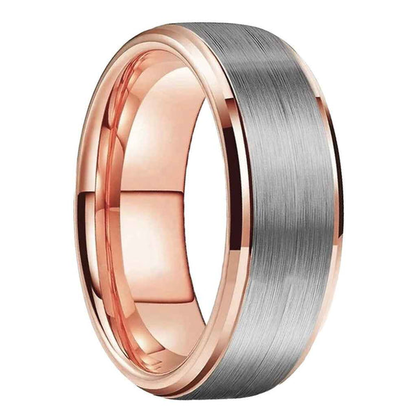 The Graysen- Tungsten Rose Gold Men’s Wedding Ring | Madera Bands