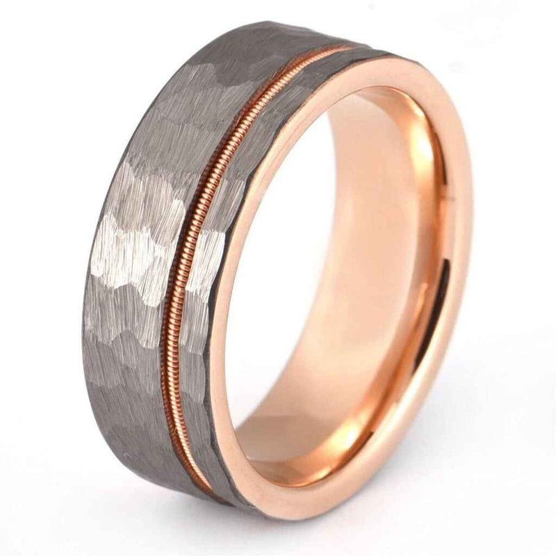 The Guitarist- Tungsten Guitar Men’s Wedding Band | Madera Bands