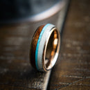 The Jones-  Men’s Deer Antler Wedding Band | Madera Bands