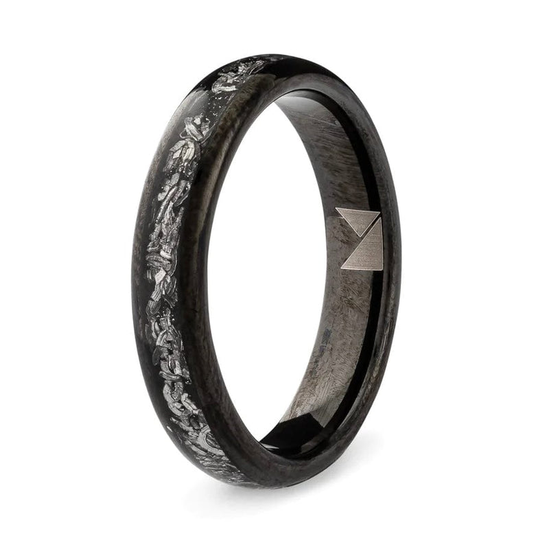 The Juliet 2.0- Meteorite Black Tungsten Women's Wedding Ring | Madera Bands