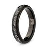The Juliet 2.0- Meteorite Black Tungsten Women's Wedding Ring | Madera Bands