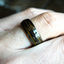 The Marley- Guitar String Tungsten Wood Men’s Wedding Ring | Madera Bands