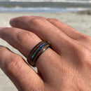 The Oasis- Abalone Ceramic Men's Wedding Ring | Madera Bands