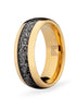 The Romeo- Meteorite Rose Gold Tungsten Men's Wedding Ring | Madera Bands