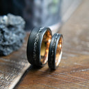 The Rose- Meteorite Black Tungsten Women's Wedding Band | Madera Bands