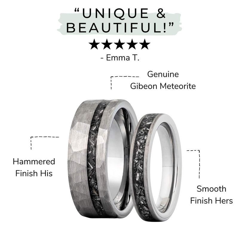 Details image for matching meteorite rings