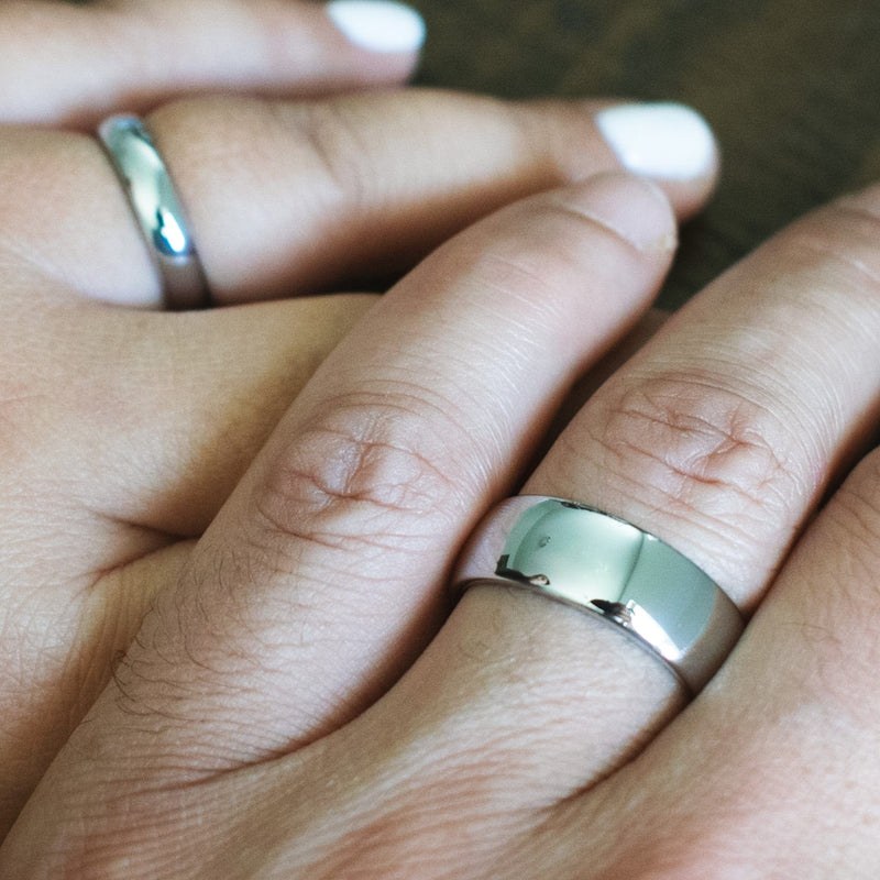 White Gold Couple's Wedding Bands | Madera Bands