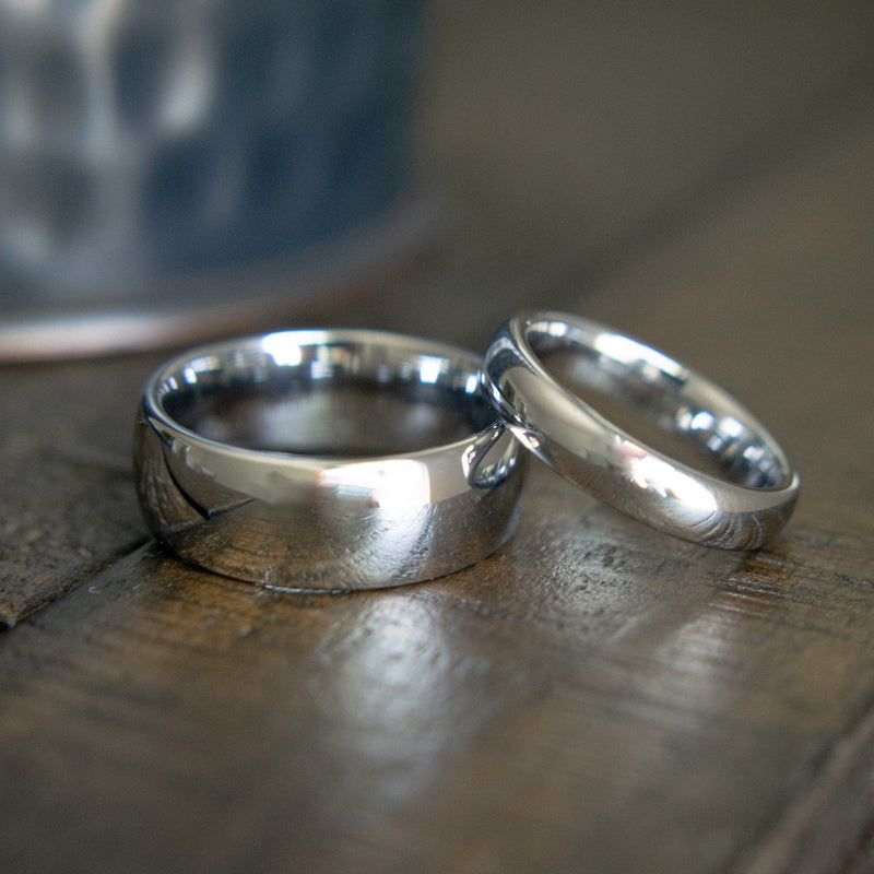 White Gold Couple's Wedding Bands | Madera Bands