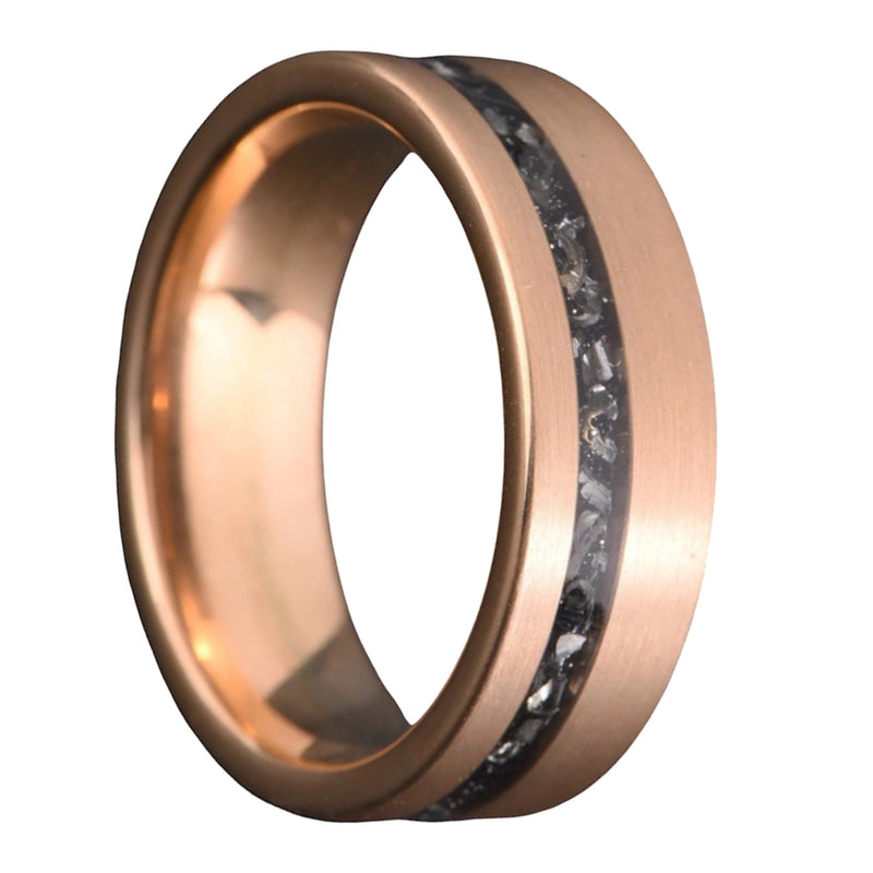 Meteorite Men's Wedding Rings |Tungsten Men's Wedding Rings | Rose Gold Men’s Wedding Rings | Madera Bands