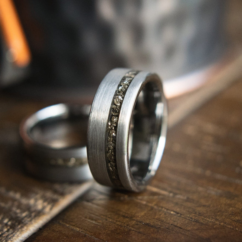 The Arian- Meteorite Men’s Wedding Ring | Madera Bands
