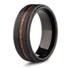 The Carter- Black Tungsten & Whiskey Wood Men’s Wedding Ring | Madera Bands