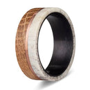 The Cazador- Tungsten Antler & Wood Men’s Wedding Rings | Madera Bands