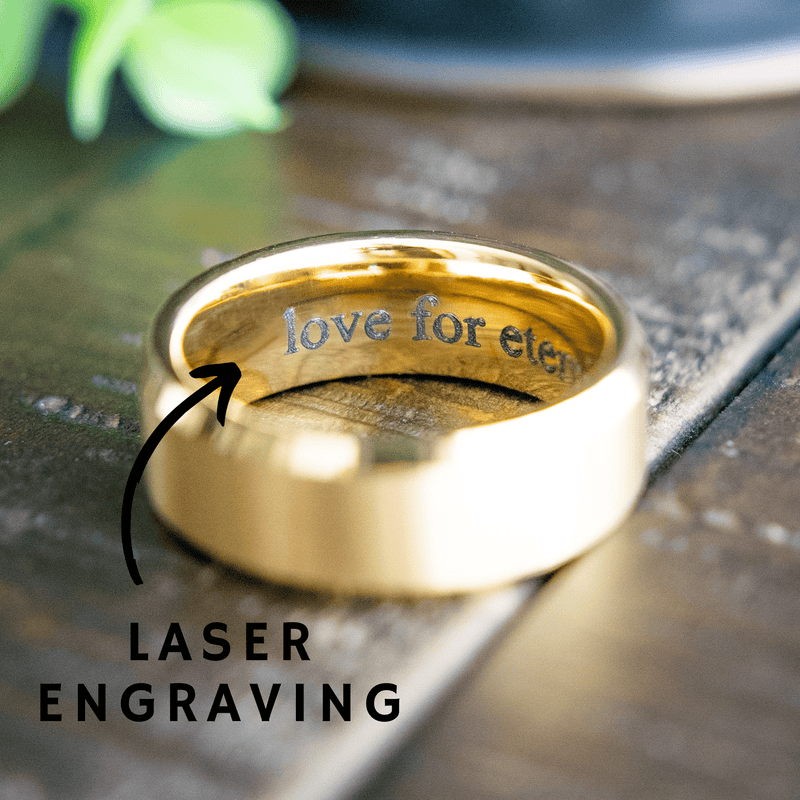 The Classic- 14k Yellow Gold Tungsten Men’s Wedding Ring | Madera Bands
