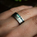 The Da Vinci- Tungsten & Abalone Shell Men's Wedding Ring | Madera Bands