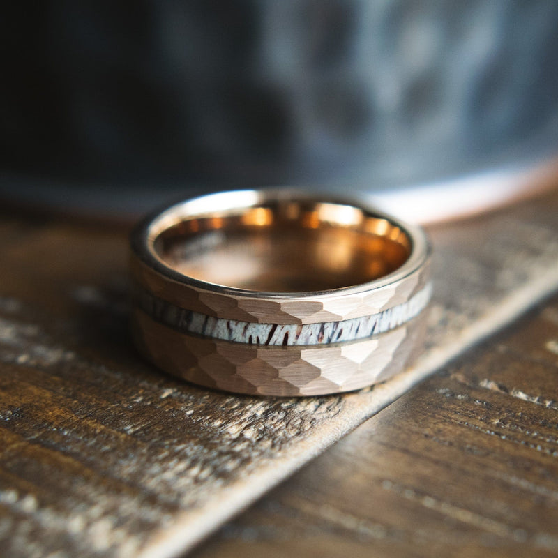 The Grant- Deer Antler Tungsten Men's Wedding Ring | Madera Bands