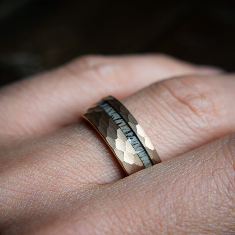 The Grant- Deer Antler Tungsten Men's Wedding Ring | Madera Bands