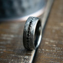The Gray Panther- Tungsten Sapphire Diamond Eternity Men's Wedding Ring | Madera Bands