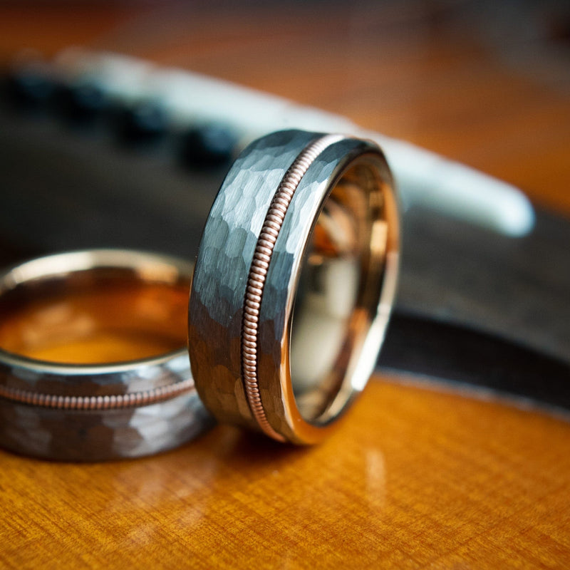 The Guitarist- Tungsten Guitar String Men’s Ring | Madera Bands