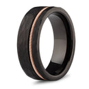 The Hendrix- Black Tungsten Guitar Men’s Wedding Band | Madera Bands