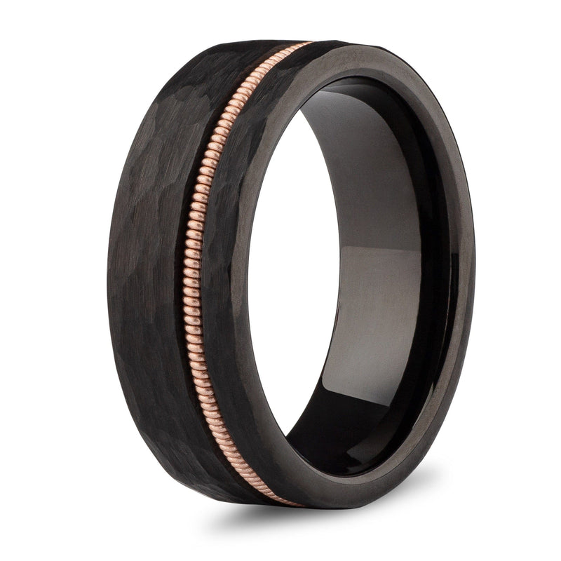 The Hendrix- Black Tungsten Guitar Men’s Wedding Band | Madera Bands