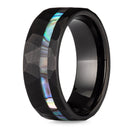 The Jonah- Black Tungsten & Abalone Men's Wedding Ring | Madera Bands