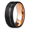 The Luna- Tungsten & Meteorite Men's Wedding Ring | Madera Bands