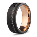The Luna- Tungsten & Meteorite Men's Wedding Ring | Madera Bands