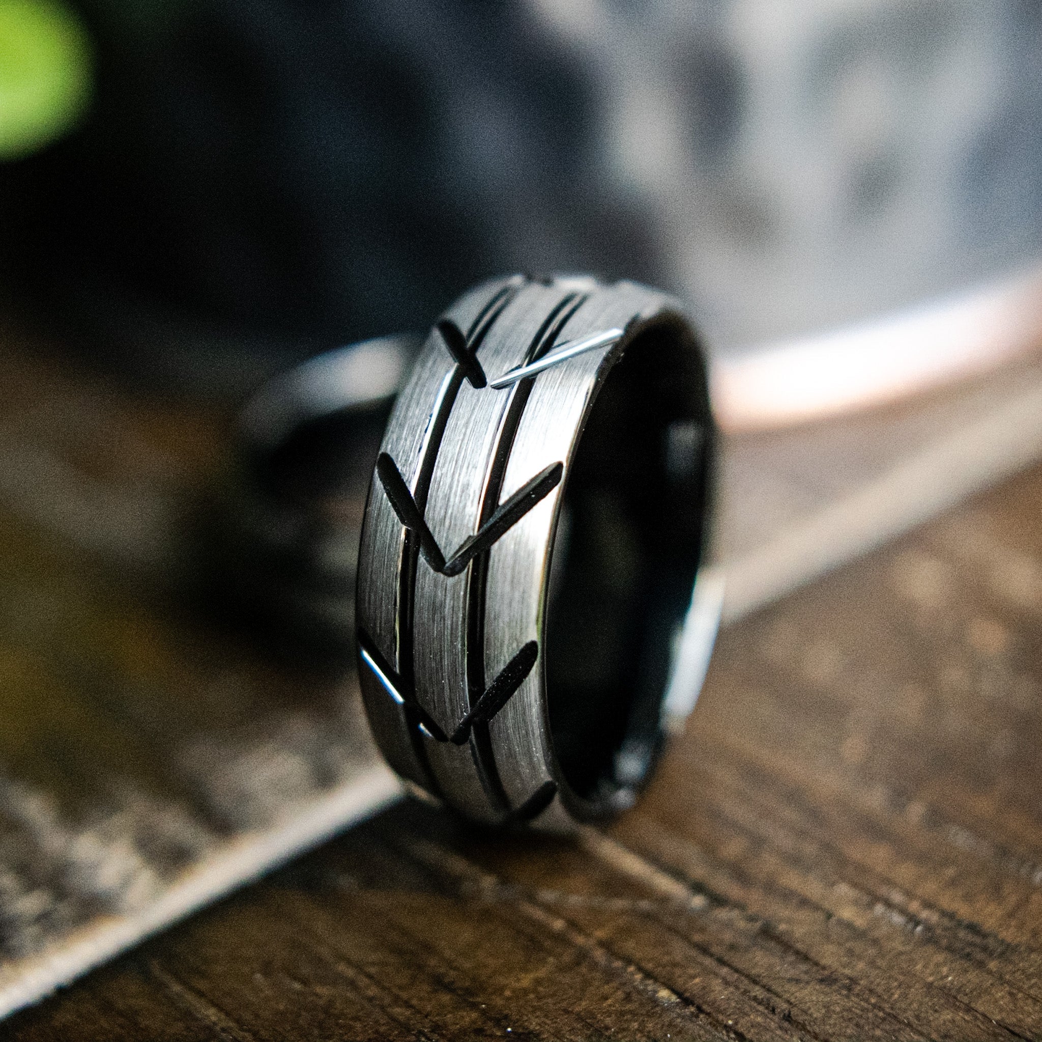 The Mechanic Wedding Ring Free Shipping Madera Bands