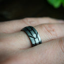 The Mechanic- Tire Men’s Wedding Rings | Madera Bands 